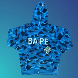 Bape Vintage 2005 Blue Camo Hoodie